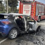 Samsunspor’un parlayan yıldızı Musaba’nın aracı yolda alev aldı!